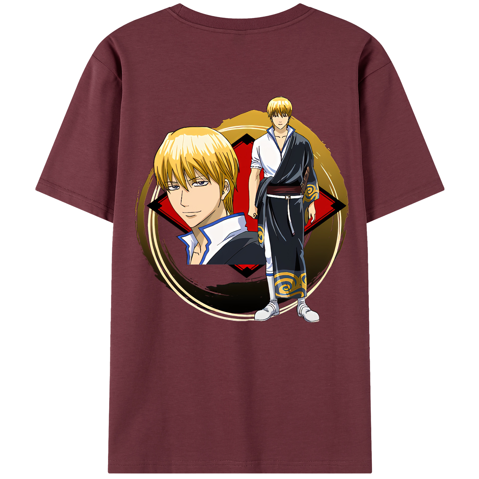（画像用） ぎんたま 坂田銀時（さかたぎんとき） 神楽 志村新八（しむら しんぱち） GINTAMA Sakata Gintoki Kagura Shimura Shinpachi 綿100％半袖Tシャツ（背面プリント）